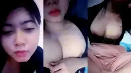 Nella Pagi Hari, Puting Susu Coklatnya Tegang Menggoda.