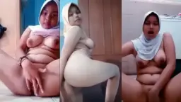 Abg Jilbab Tiktokers Ogah-ogahan Crot, Ngenyangin Banget.